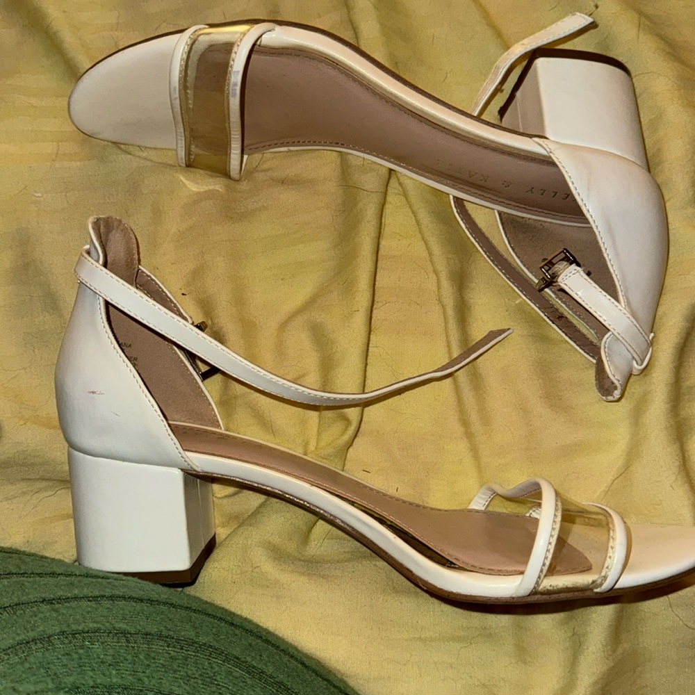 White Kitten Heels